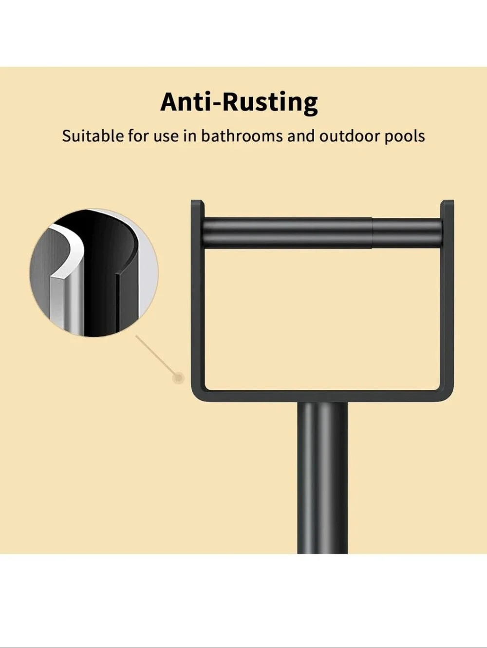 Black Freestanding Toilet Paper Holder